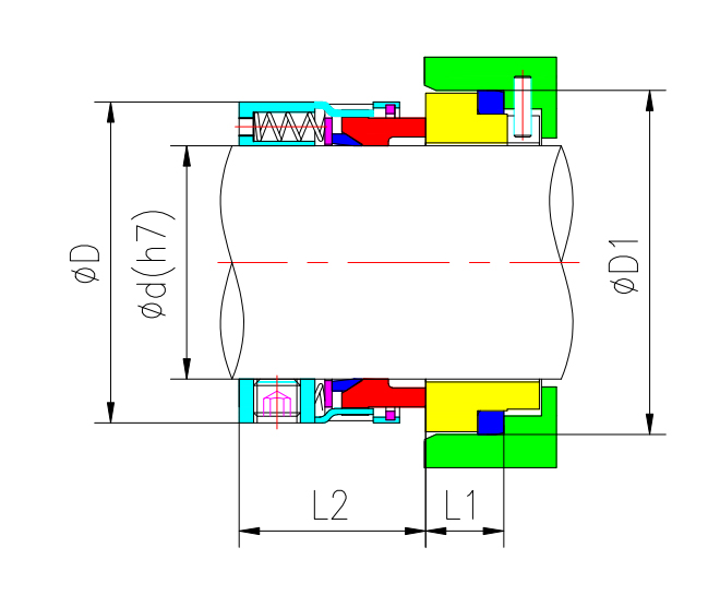 PTFE Wedge Mechanical Seals N15